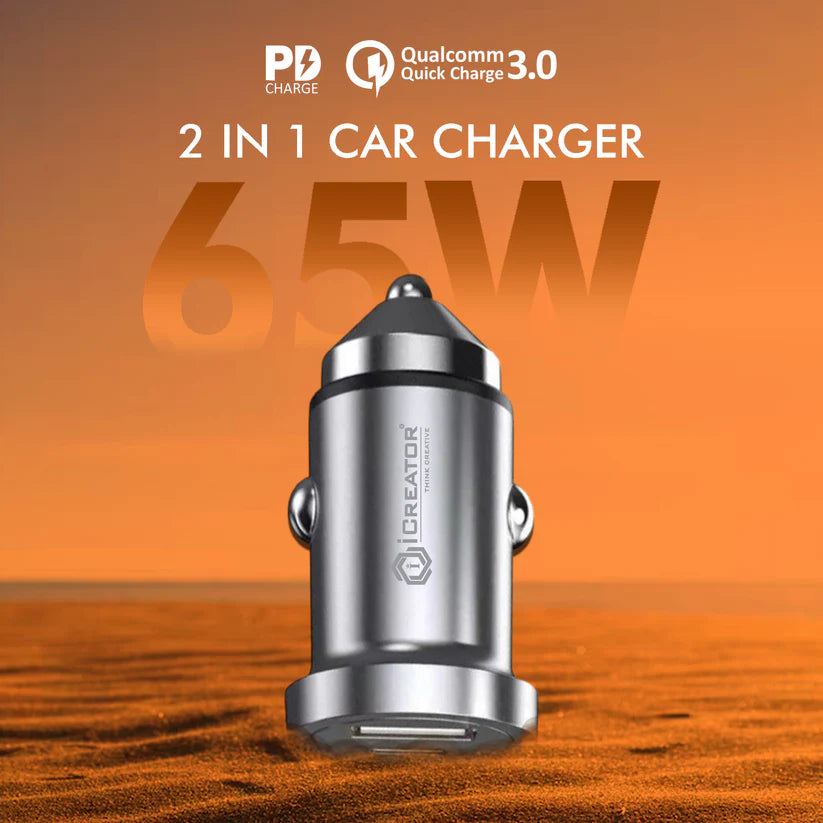 Sky Series 65W 2-in-1 Car Charger