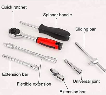deevudi 46 in 1 Pcs Tool Kit & Screwdriver and Socket Set Multi Purpose Tool Case| Essential DIY| Repair Tool Set for Home and Office (Color May Vary)