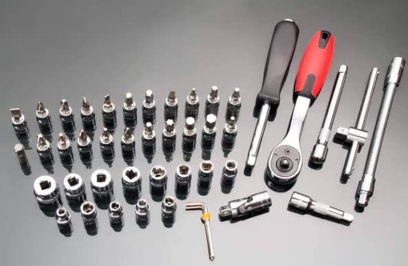 deevudi 46 in 1 Pcs Tool Kit & Screwdriver and Socket Set Multi Purpose Tool Case| Essential DIY| Repair Tool Set for Home and Office (Color May Vary)