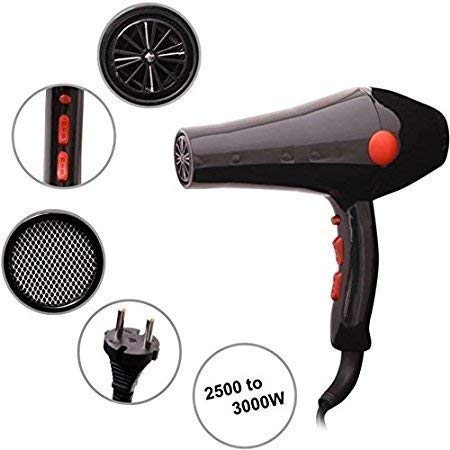 deevudi Chaoba Hair Dryer with 2 Speed Control and Cold and Warm Wind 2000 watts Ch-2800 Black