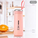 Load image into Gallery viewer, deevudi Perfect Mini Water Bottle | Compact and Convenient Mini Nice Water Bottle | Travel Water Bottle | Glass Liner Creative Water Bottle | Water Bottle with BPA Free Glass (400ml) Assorted Colours
