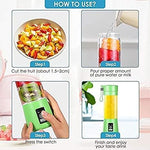 Load image into Gallery viewer, deevudi USB Portable &amp; Rechargeable Electric USB 6 Blades Juice Cup Maker Juicer Bottle Blender Grinder Fruit Mixer, Bottle for Home and Travel 380 ml (Multi color)
