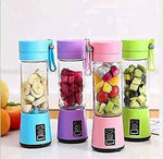 Load image into Gallery viewer, deevudi USB Portable &amp; Rechargeable Electric USB 6 Blades Juice Cup Maker Juicer Bottle Blender Grinder Fruit Mixer, Bottle for Home and Travel 380 ml (Multi color)
