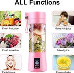 Load image into Gallery viewer, deevudi USB Portable &amp; Rechargeable Electric USB 6 Blades Juice Cup Maker Juicer Bottle Blender Grinder Fruit Mixer, Bottle for Home and Travel 380 ml (Multi color)
