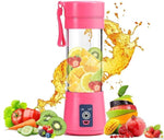 Load image into Gallery viewer, deevudi USB Portable &amp; Rechargeable Electric USB 6 Blades Juice Cup Maker Juicer Bottle Blender Grinder Fruit Mixer, Bottle for Home and Travel 380 ml (Multi color)
