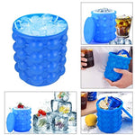 Load image into Gallery viewer, deevudi Ice Cube Maker Mould Ice Tray, Silicone Ice Bucket, (2 in 1) Ice-Ball Makers for Home, Round Portable Ice Bucket for Frozen Whiskey, Cocktail, Beverages|Space Saving Ice Cube Maker for Party
