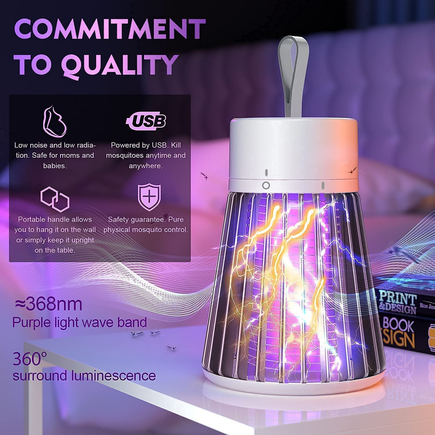 deevudi Mosquito-Killer-Lamp-International-Eco-Friendly-Bug-Zapper-Electric-Mosquito-Lamp-Dual-Mosquito-Zapper