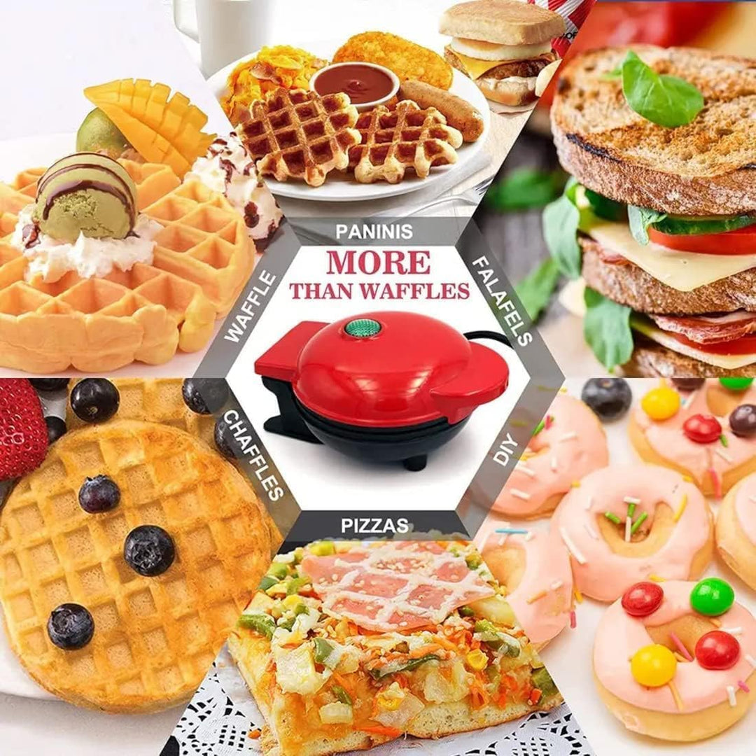 deevudi Waffle Maker, Waffle Maker Machine, Waffles Maker, Mini Waffle Maker, Waffle Machine, Waffle Iron, Waffles Maker Machine, Mini waffle Maker for Home, Waffle Maker Electric, Waffle Maker (Red)