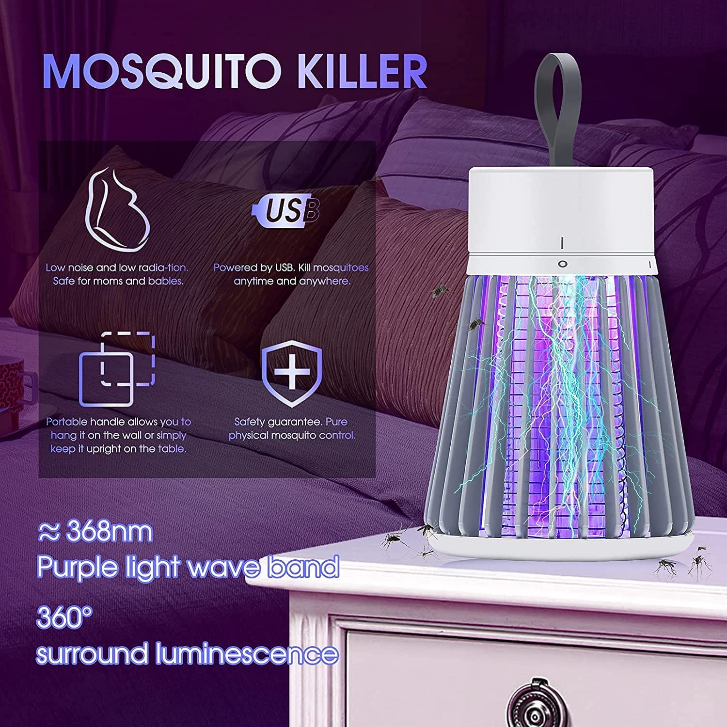 deevudi Mosquito-Killer-Lamp-International-Eco-Friendly-Bug-Zapper-Electric-Mosquito-Lamp-Dual-Mosquito-Zapper