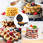 Load image into Gallery viewer, deevudi Waffle Maker, Waffle Maker Machine, Waffles Maker, Mini Waffle Maker, Waffle Machine, Waffle Iron, Waffles Maker Machine, Mini waffle Maker for Home, Waffle Maker Electric, Waffle Maker (Red)
