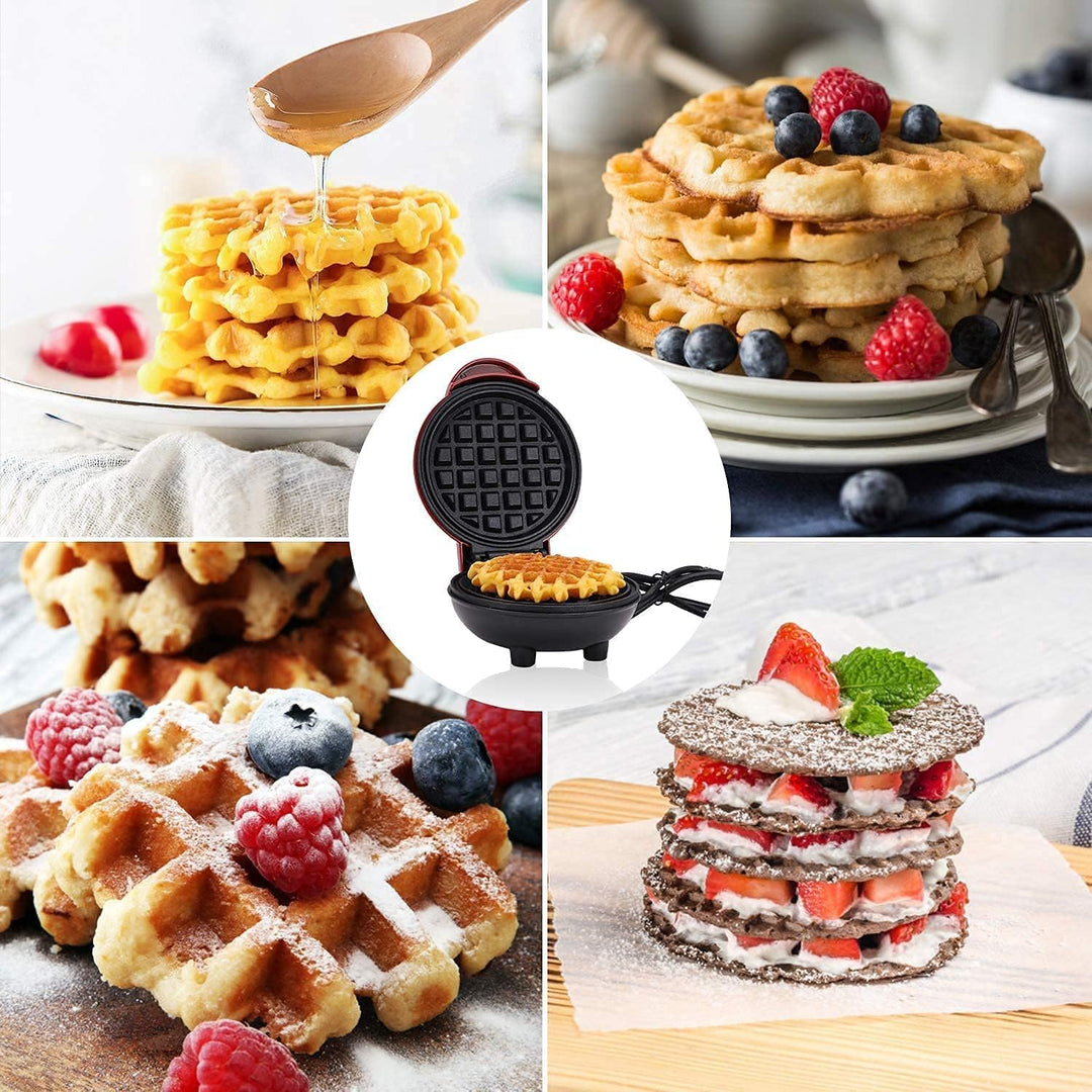 deevudi Waffle Maker, Waffle Maker Machine, Waffles Maker, Mini Waffle Maker, Waffle Machine, Waffle Iron, Waffles Maker Machine, Mini waffle Maker for Home, Waffle Maker Electric, Waffle Maker (Red)