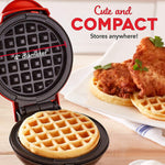 Load image into Gallery viewer, deevudi Waffle Maker, Waffle Maker Machine, Waffles Maker, Mini Waffle Maker, Waffle Machine, Waffle Iron, Waffles Maker Machine, Mini waffle Maker for Home, Waffle Maker Electric, Waffle Maker (Red)
