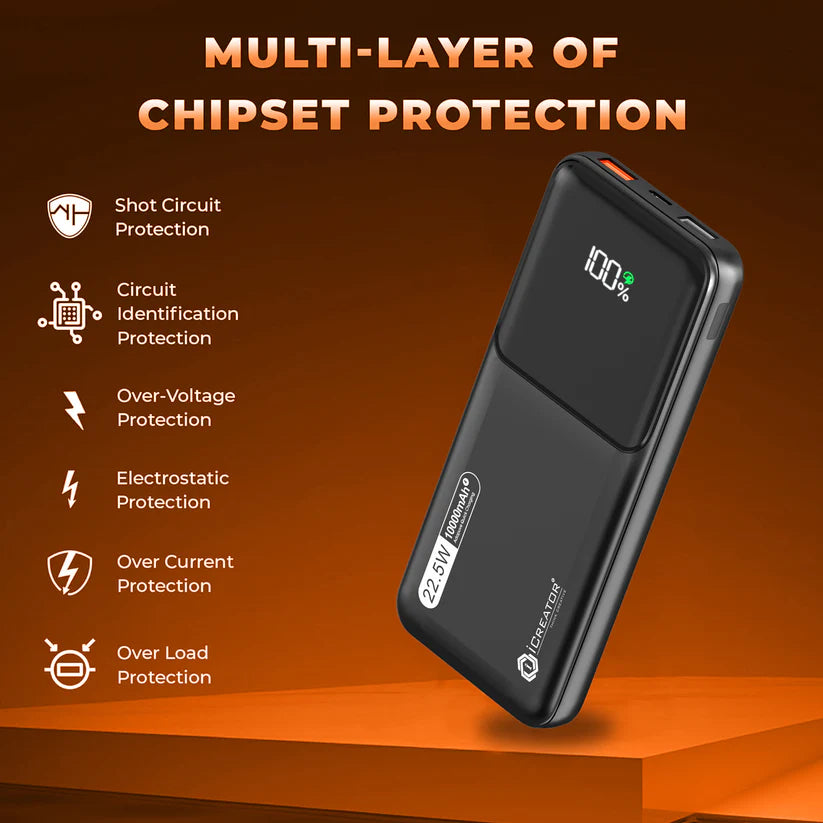 Advance Series 10K mAh PowerBank With 2 USB Port with Digital Display