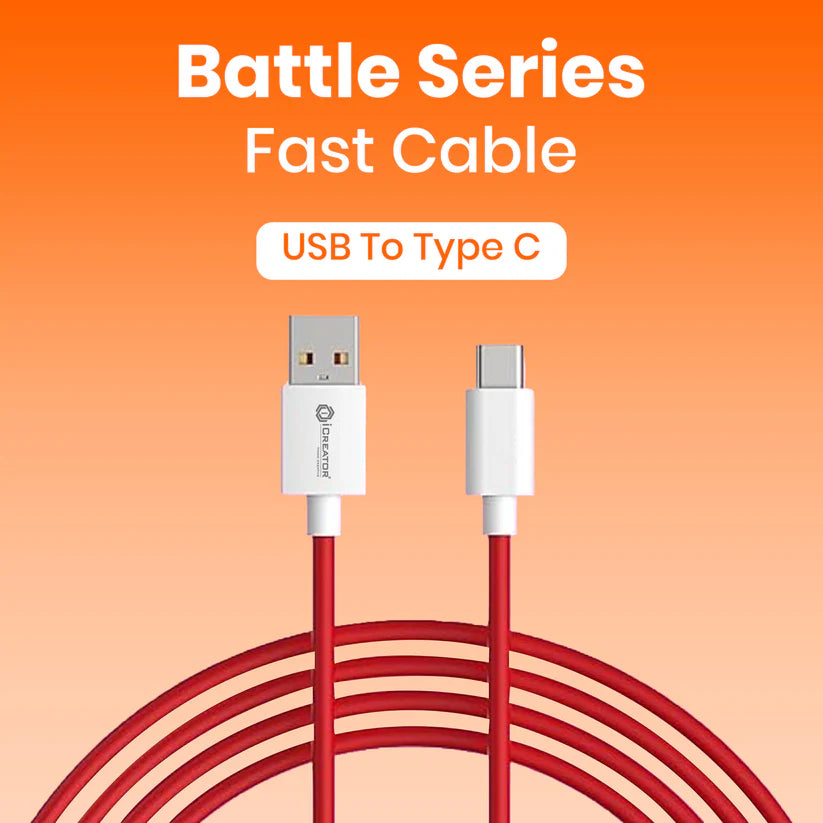 Battle Series Fast Cable With Fast Charging & Data Transmission in one