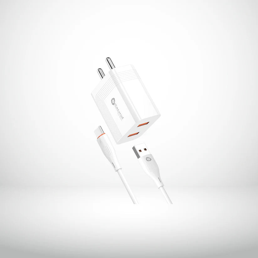 Quick Series 15W Fast Charger with Dual USB Port