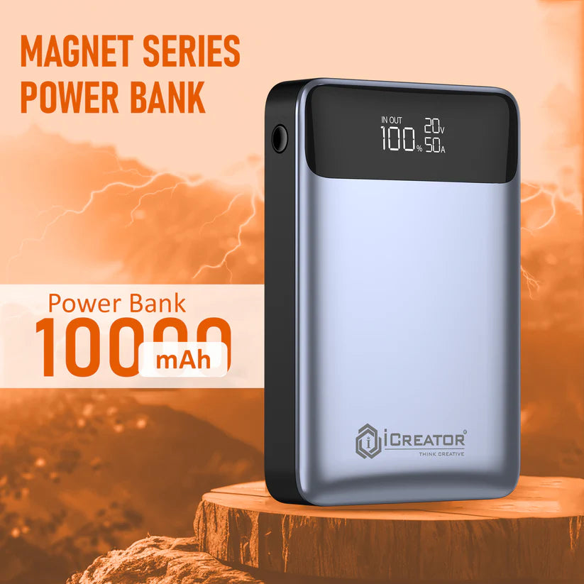 Magnet Series 10K mAh PowerBank | 22.5W PD Output with LED Digital Display