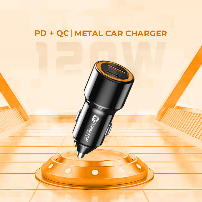 Rocket Series 120W Metal Car Charger