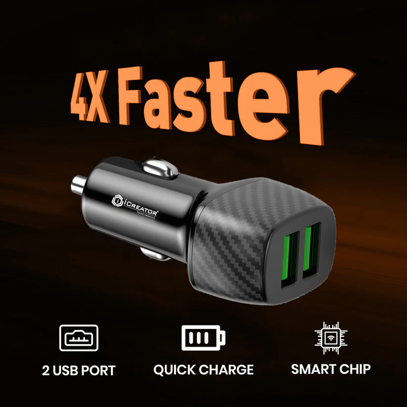 Swift Series Car Charger | 2.4A Fast Charging