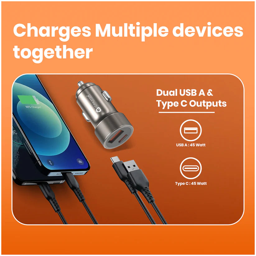 Turbo Series Super Fast Car Charger | PD Charge & Quick Charge 3.0